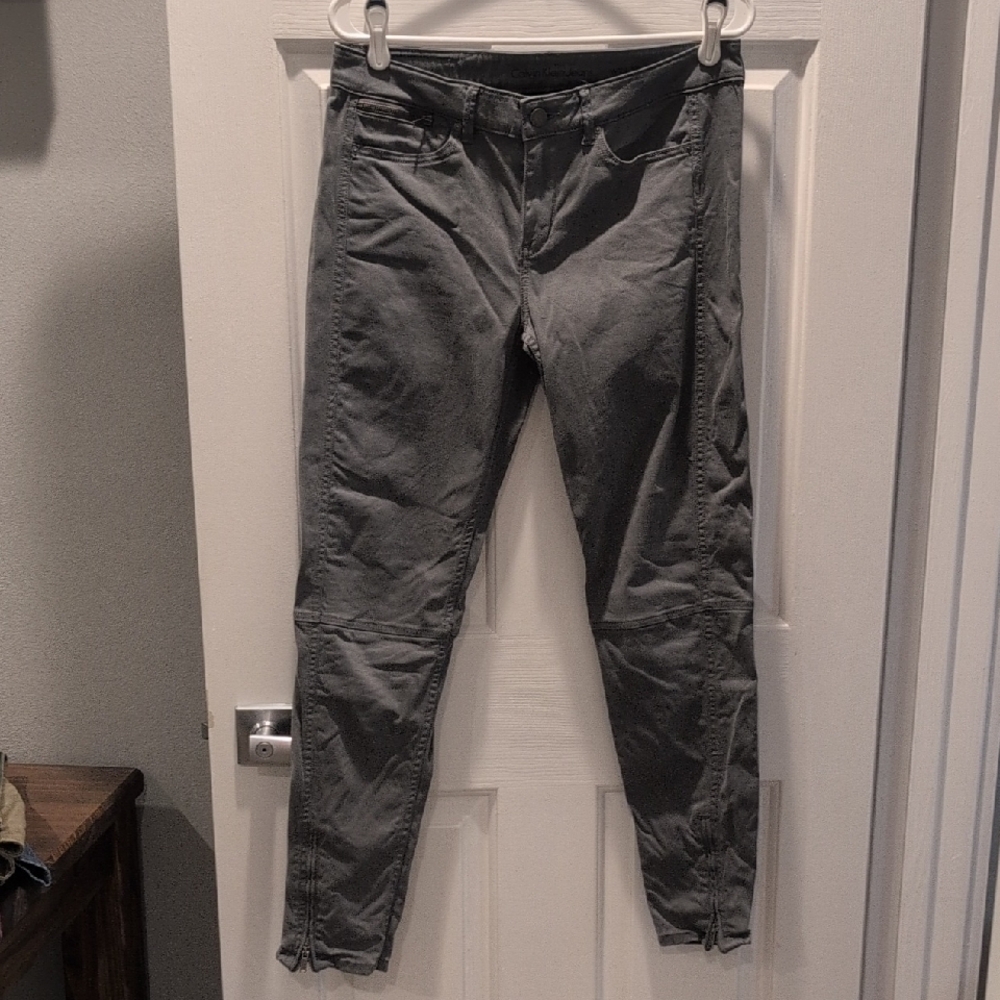 Gray Slim Fit Pants